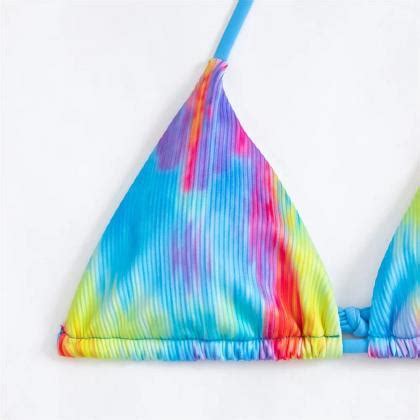 Womens Vibrant Tie Dye Bikini Swimwear On Luulla