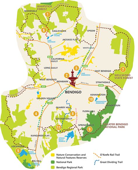 Bendigo S Natural Treasures Map Bendigo Nature