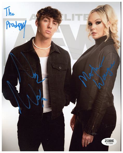 Nick Wayne & Shayna Wayne Signed 8x10 Photo AEW Pro Wrestling Autograp ...