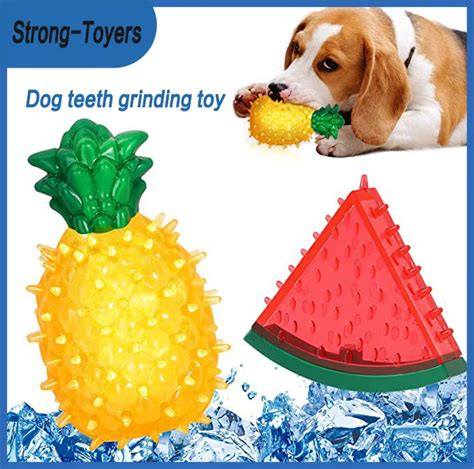 Fruit Dog Chew Toys Rubber Squeak Toy Pet Dog Toys Chew Toys Ice Cold