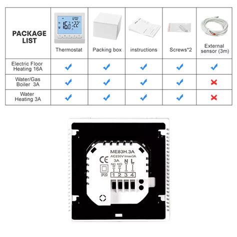 Tuya Smart Wifi Thermostat Lcd Digital Weekly Programmable Temperature Controller