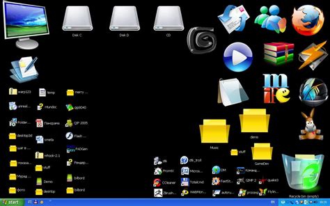 14 Black Icons On Desktop Images - Computer Icons Free, Black Computer ...