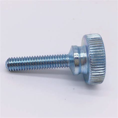 Screw M X Thumb Screws Knurled Head With Should Bolts Metric Zinc