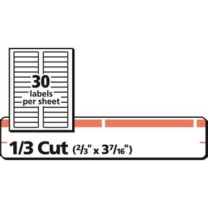 Avery File Folder Labels, 2/3" x 3-7/16" , 750 Orange Labels (5166 ...