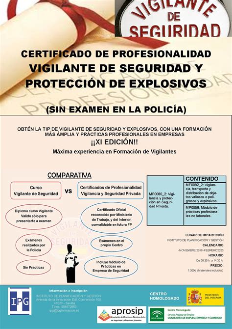 Ipg On Twitter Certificado De Profesionalidad De Vigilante De