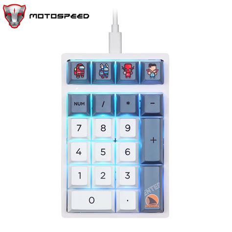 Motospeed Darmoshark K Qmk Numeric Mechanical Keypad Wire Hot Swap