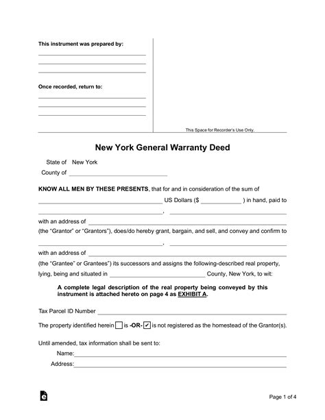 New York Deed Forms Eforms