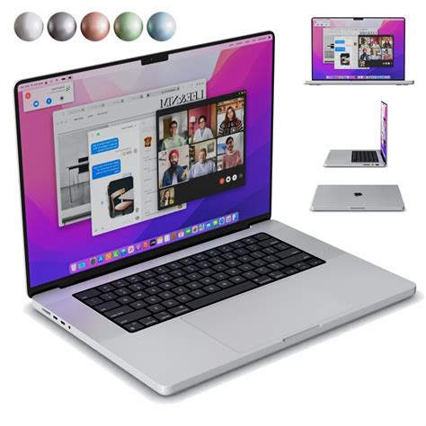 New Macbook Pro 5 Color - 3D Model for Corona