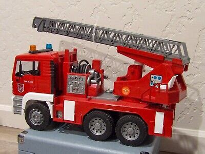 BRUDER FIRE ENGINE MAN TGA Fire Engine With Working Ladder Sounds And