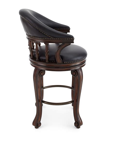 Alexander Swivel Leather Counter Stool