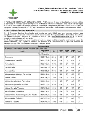 Preench Vel Dispon Vel Hospital Getlio Vargas Abre Processo Seletivo
