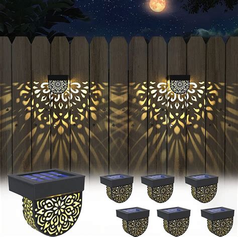 Solar Fence Lights Garden Decor 6 Pack Solar Fence Lights - Etsy