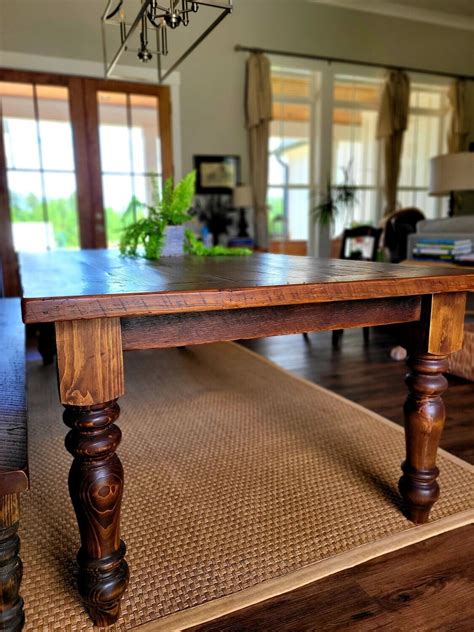 The French Chunky Leg Farmhouse Table