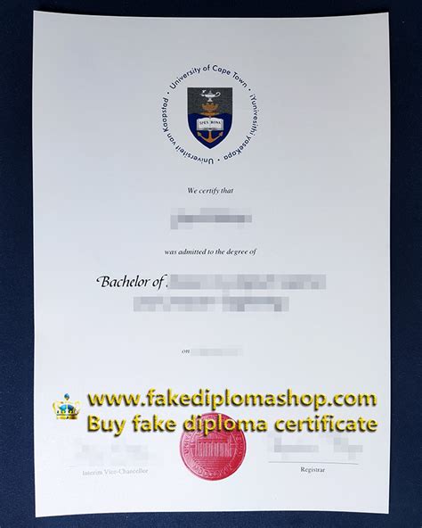 University Of Cape Town Diploma Buy Fake UCT Degree Online