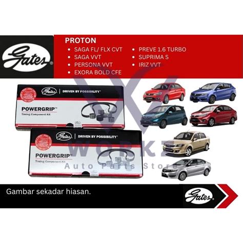 Gates Timing Kit Set Proton Saga Flx Cvt Vvt Iriz Vvt Exora Bold