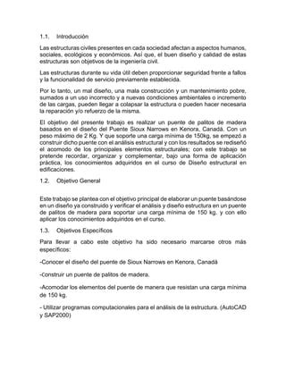 Procedimiento De Calculo Puente De Palitos De Madera Pdf