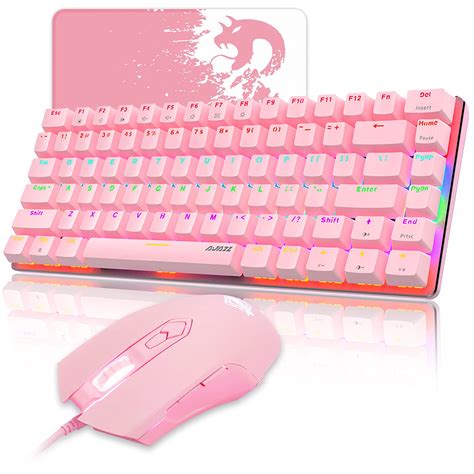 Pink Ergonomic Keyboard