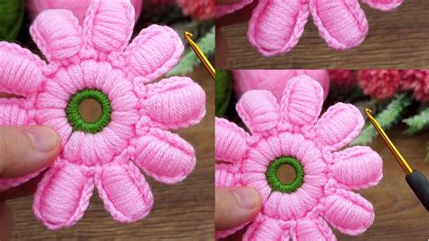 Woow 100 1 Very Easy Tunisian Crochet Flower Crochet