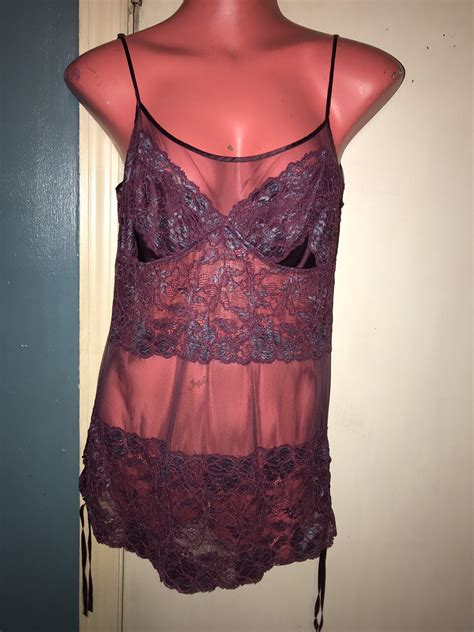 Vintage Victorias Secret Lingerie Victorias Secret Purple Lace Nightie Purple Lace Lingerie