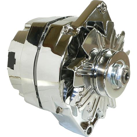 Chrome Chevy Alternator 105 Amp One 1 Wire 65 85 400 12395 C