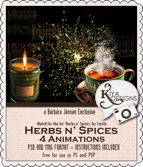 Kiya Designs Animation Herbs n Spice – Barbara Jensen Tubes