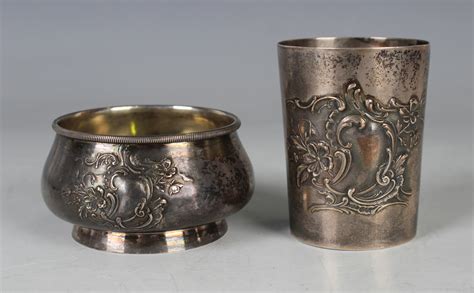 A Late 19thearly 20th Century Russian Silver Beaker 84 Zolotnik Of