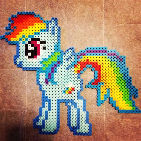 Rainbow Dash Perler Bead