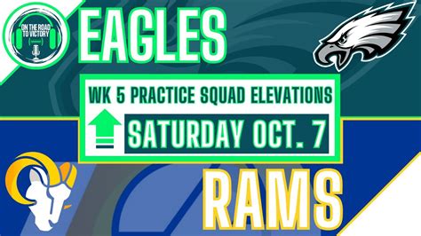 Eagles Rams Practice Squad Elevations Roster Practice Squad Ir