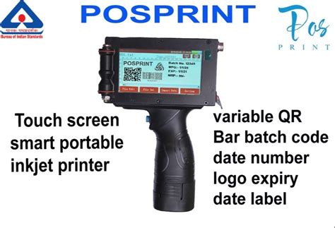 Posprint Handheld Inkjet Printer Batch Coding Machine M Capacity