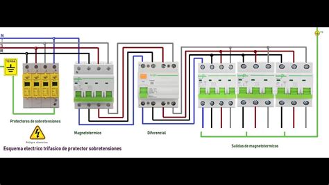 Esquema Eléctrico Trifásico De Protector Sobretensiones Esquemas