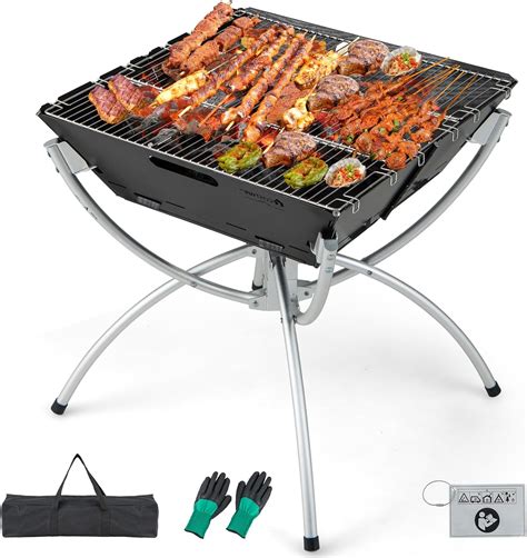 Amazon Happygrill Foldable Fire Pit With Grill In Wood