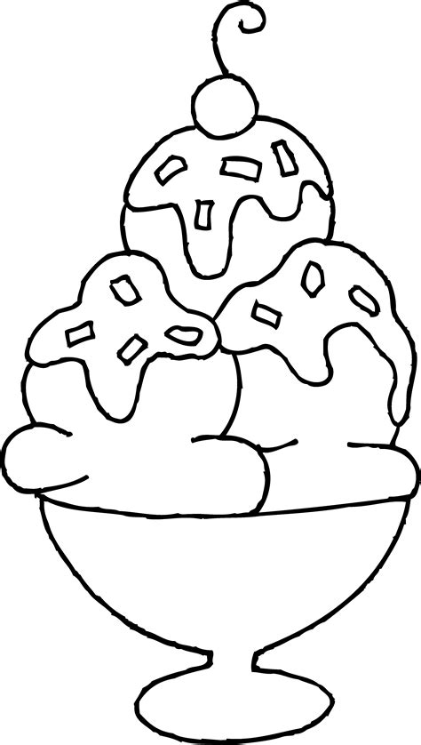 Ice Cream Sundae Coloring Page At GetColorings Free Printable