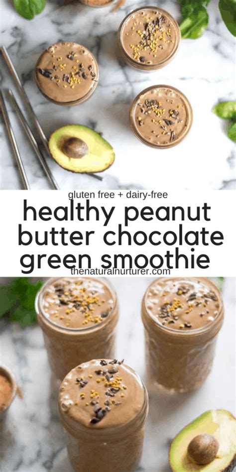 Healthy Peanut Butter Chocolate Smoothie With Greens Tnn