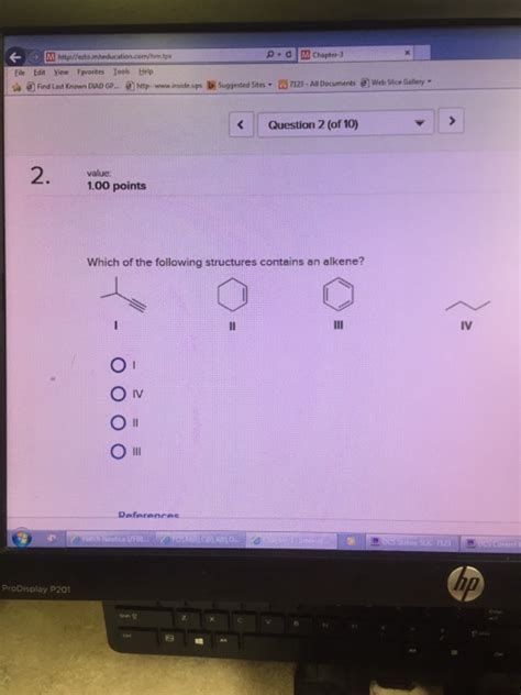 Solved Which Of The Following Structures Contains An Alkene Chegg