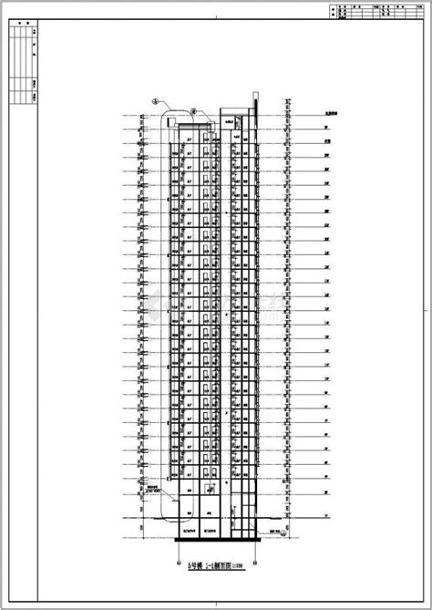 某二十六层框剪结构商住楼建筑方案图高层住宅土木在线