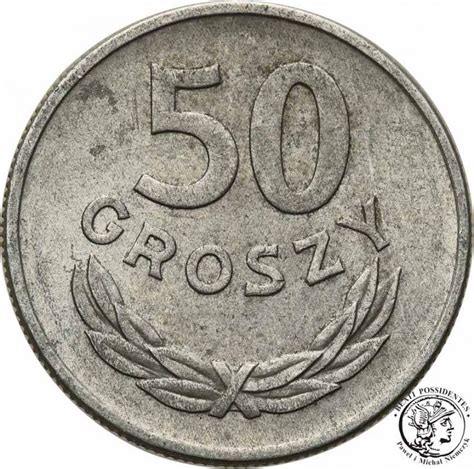 Polska PRL 50 Groszy 1957 St 1 Archiwum Niemczyk Pl