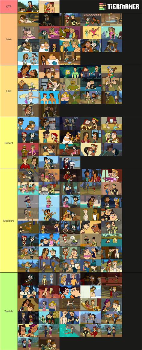 Total Drama Tier List Maker Dorri Maible