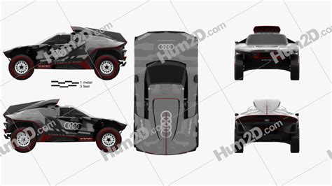 Audi RS Q e-tron Dakar Rally 2022 Blueprint in PNG - Download Vehicles ...