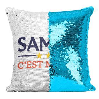 Fabulous Coussin Avec Housse Sequin Paillettes Turquoise Samedi C Est