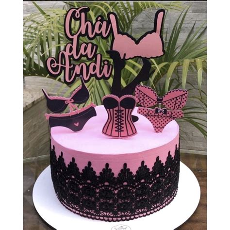 Topo de bolo chá de lingerie Shopee Brasil