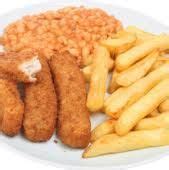 Fish Fingers Chips And Beans Food English Food British Food