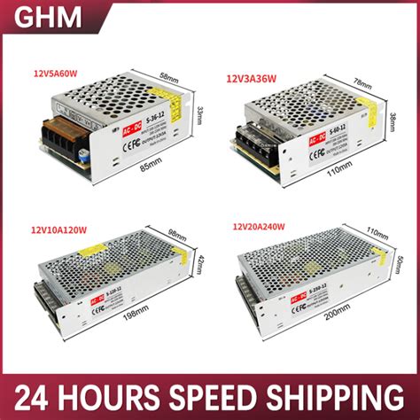 12v 3a 5a 10a 15a 20a Centralized Power Supply 12v 60w Power Adapt Ac To Dc For Led Sign Cctv