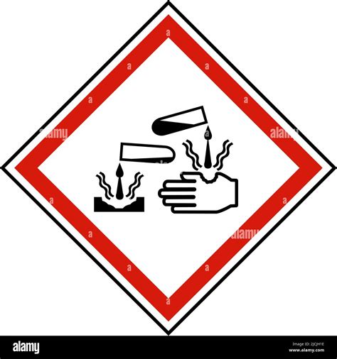 Corrosive Symbol Label On White Background Stock Vector Image Art Alamy