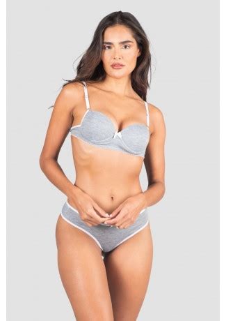 Conjunto Lingerie Esmeralda Branco Ref P B Kaisan