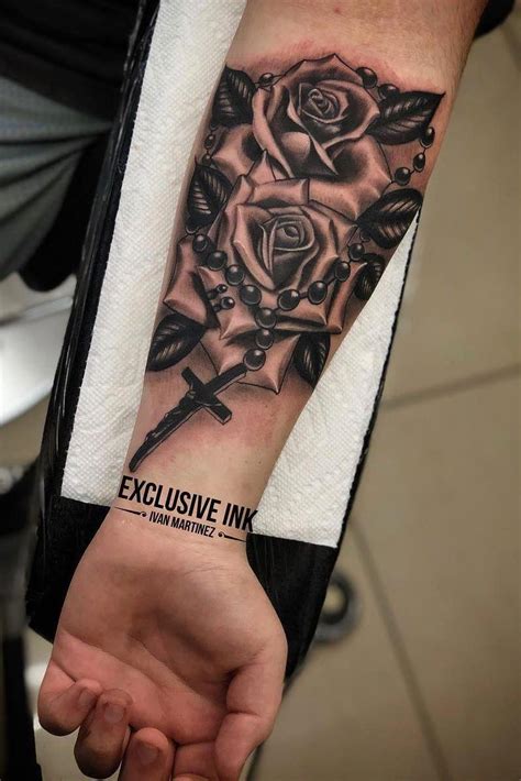 Rose Forearm Tattoo Male