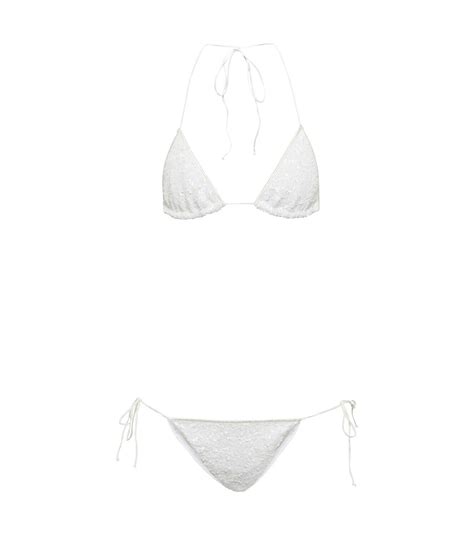 Oseree Sequined Triangle Bikini Oseree