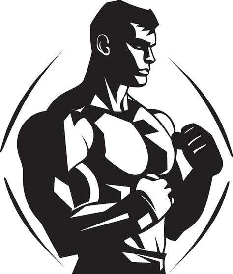 Premium Vector A Black And White Drawing Of A Boxer With A Boxing