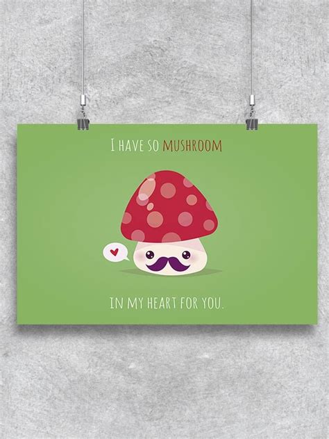 Adorable Mushroom Love Quote Poster Image By Shutterstock Walmart