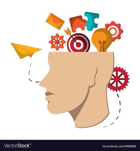 Human Head Icon Thinking Design Graphic Royalty Free Vector