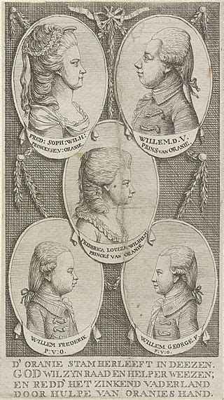 Portretten Van Wilhelmina Van Pruisen Willem V Prins Van Oranje